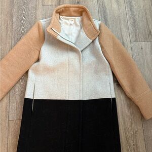 J. Crew Tan and Gray Coat